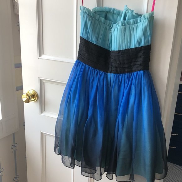 Blue ombre strapless Betsey Johnson dress - Picture 2 of 2